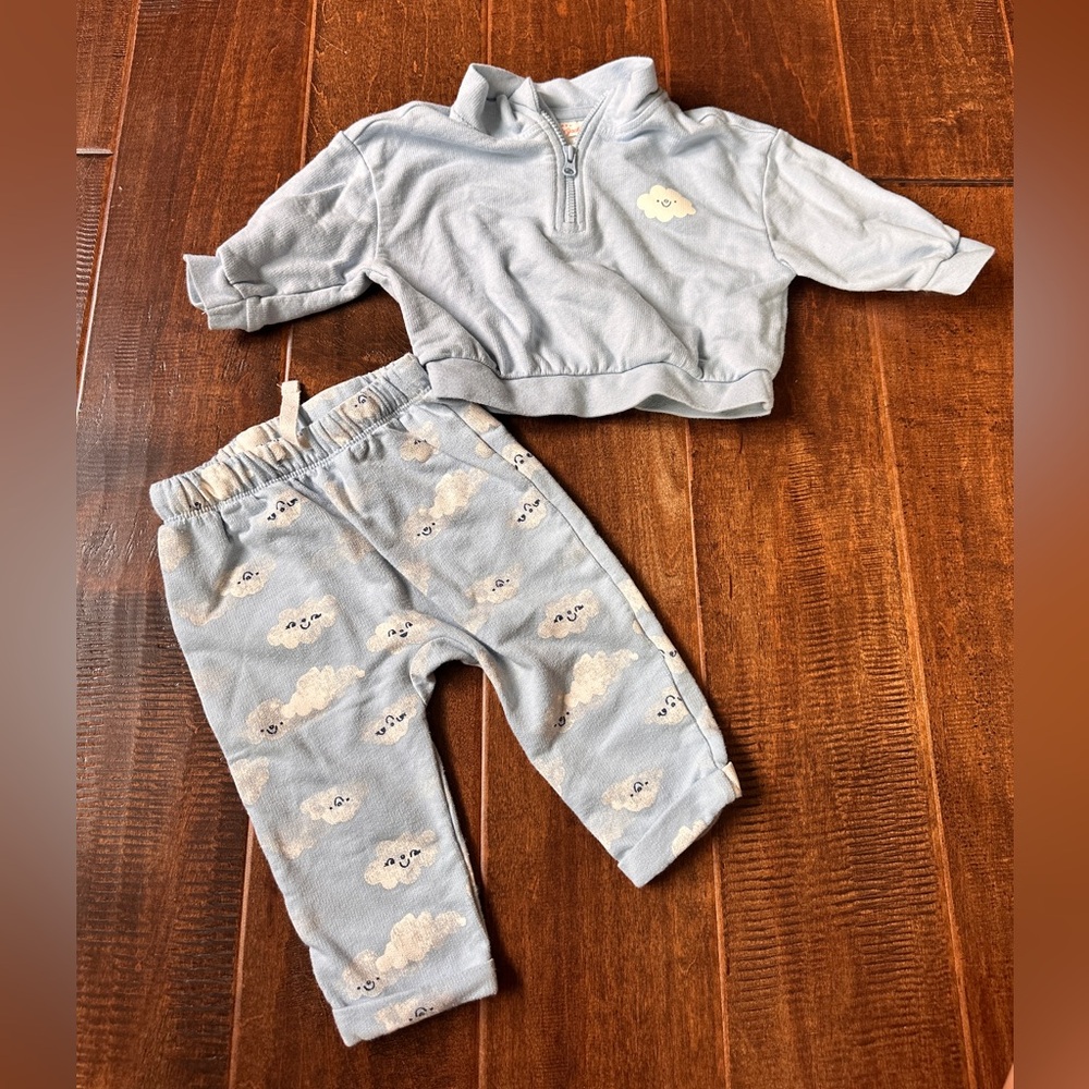 Cat & Jack Light Blue Baby Set